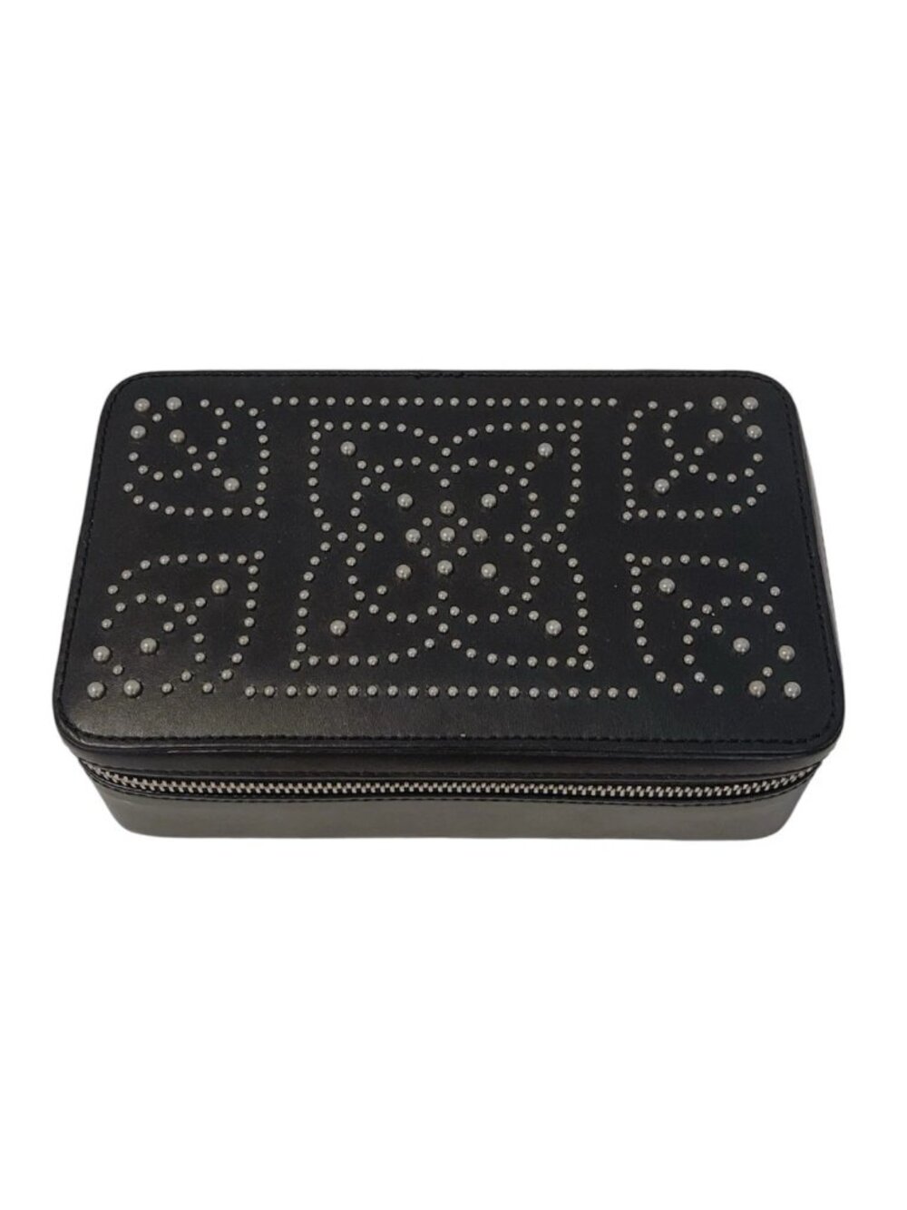 WOLF 1834 Marrakesh Leather Travel Jewelry Case Lined Zipper 308602